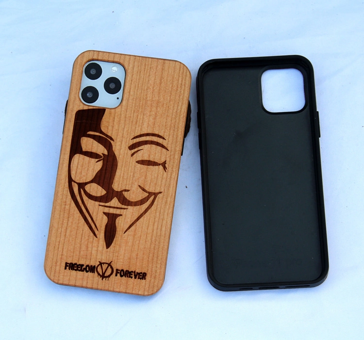 2020 Customize Design Natural Real Wooden Hand Carved Wood Cell Phone Case Cover for iPhone 11 PRO Max